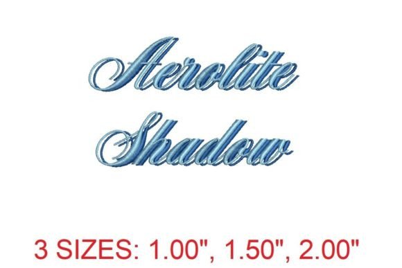 Aerolite Shadow Embroidery Font: Real Stitch Review