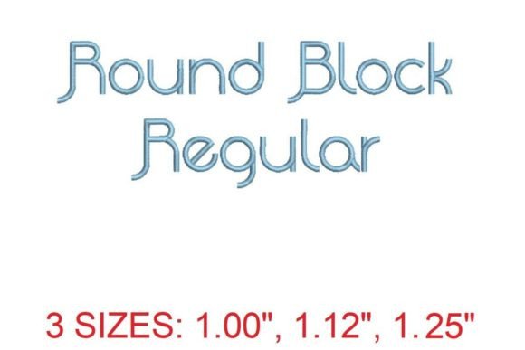 Round Block Regular Font