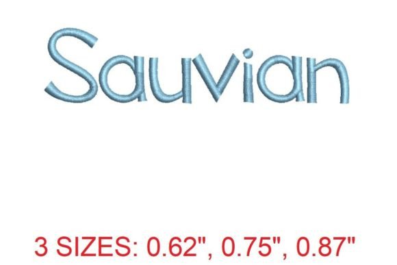 Sauvian Font: Elegant Embroidery for Small Business Branding