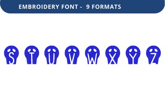 Skulls and Kitties Font: Lowercase S to Z