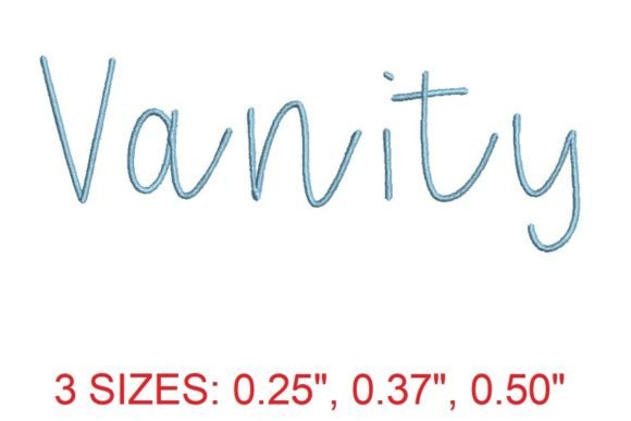 Vanity Embroidery Font: Elegant Stitching for Boutique Sweatshirts